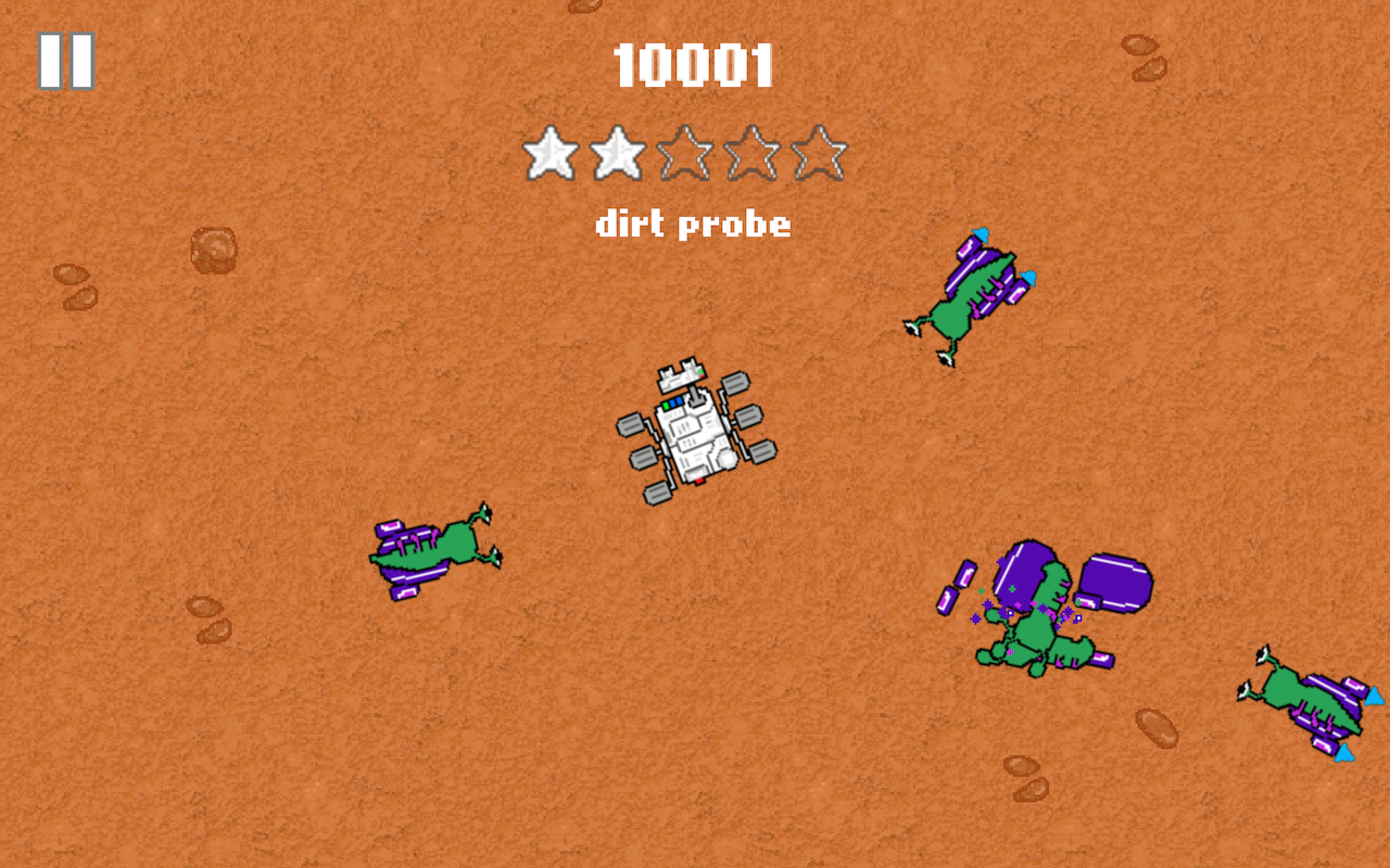 MARS Mission Rover Avoid Slug Game Screenshot