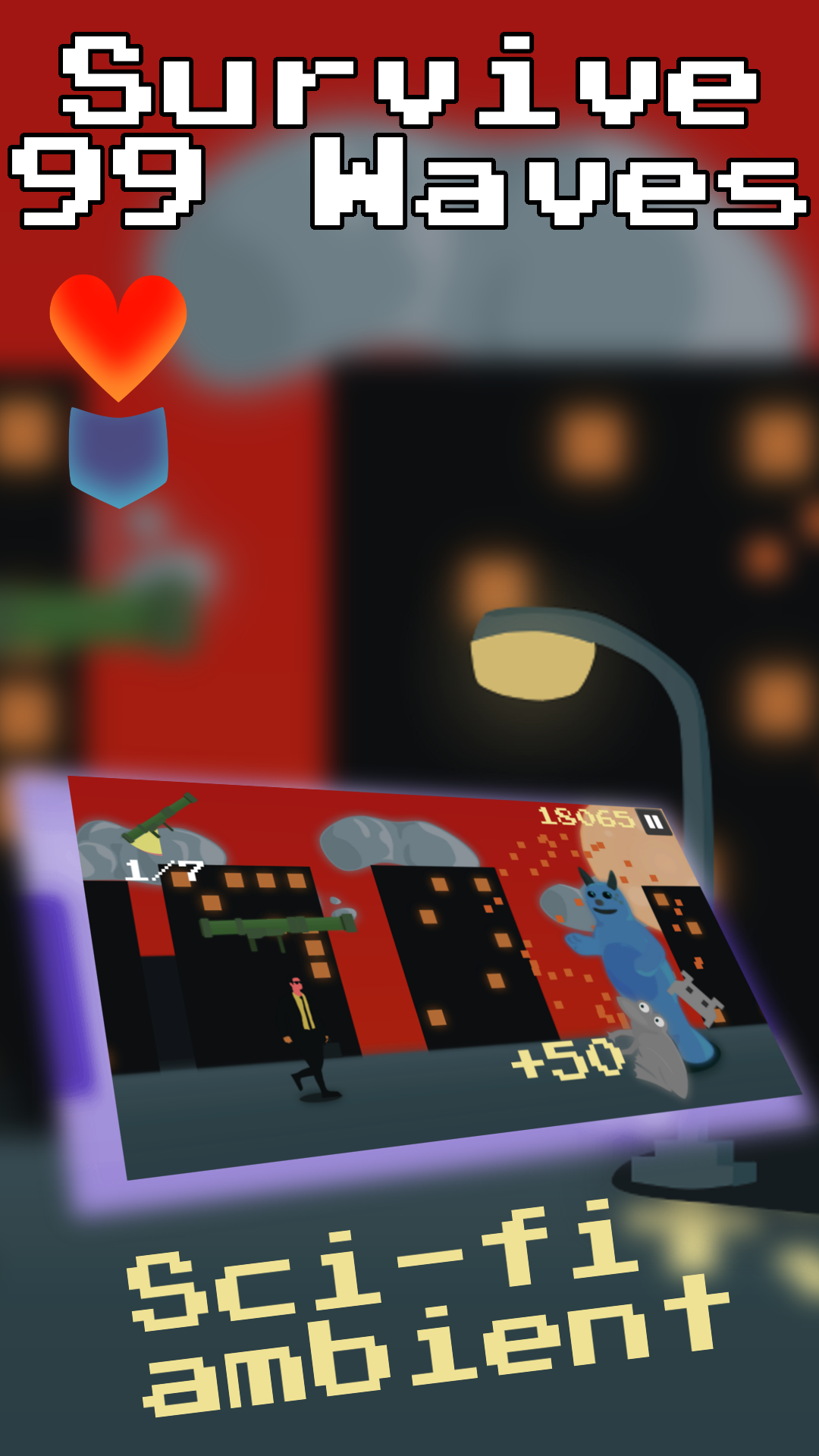 Survive 99 Waves Game Screenshot