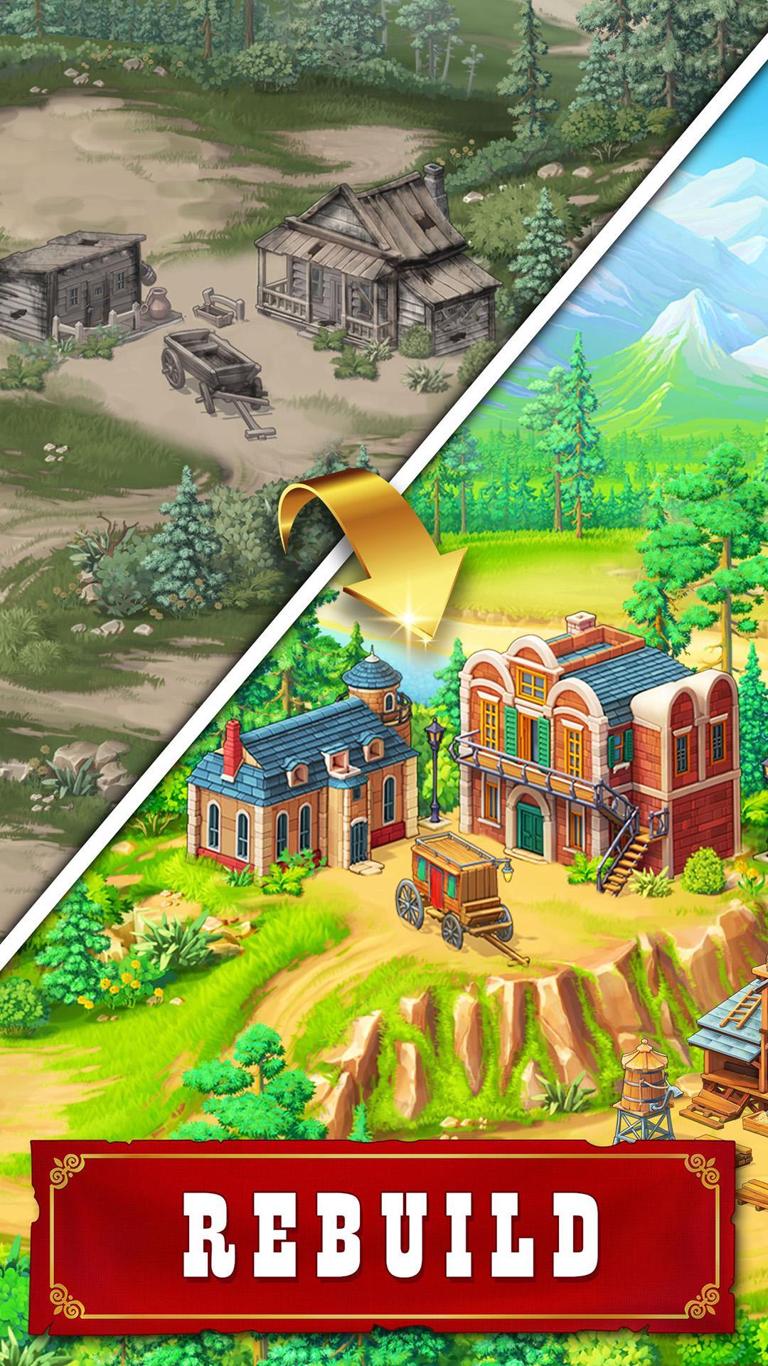 Jewels of the Wild West: Match gems & restore town ภาพหน้าจอเกม