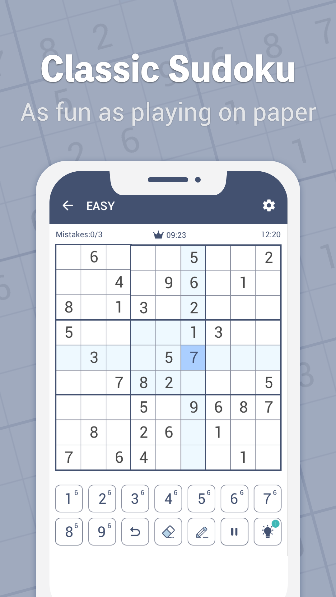 Screenshot 1 of ပျော်ရွှင်ဖွယ် Sudoku - အခမဲ့ ဂန္တဝင် Sudoku ဂိမ်း 1.1.8