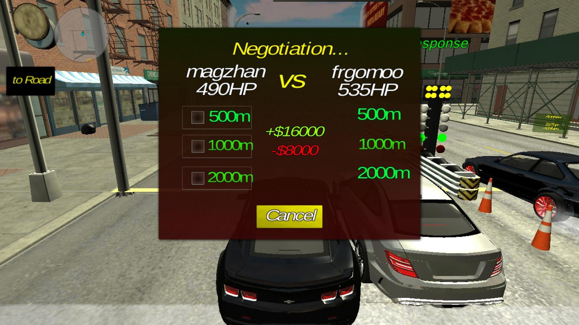 Drag Racing: Multiplayer Game Screenshot