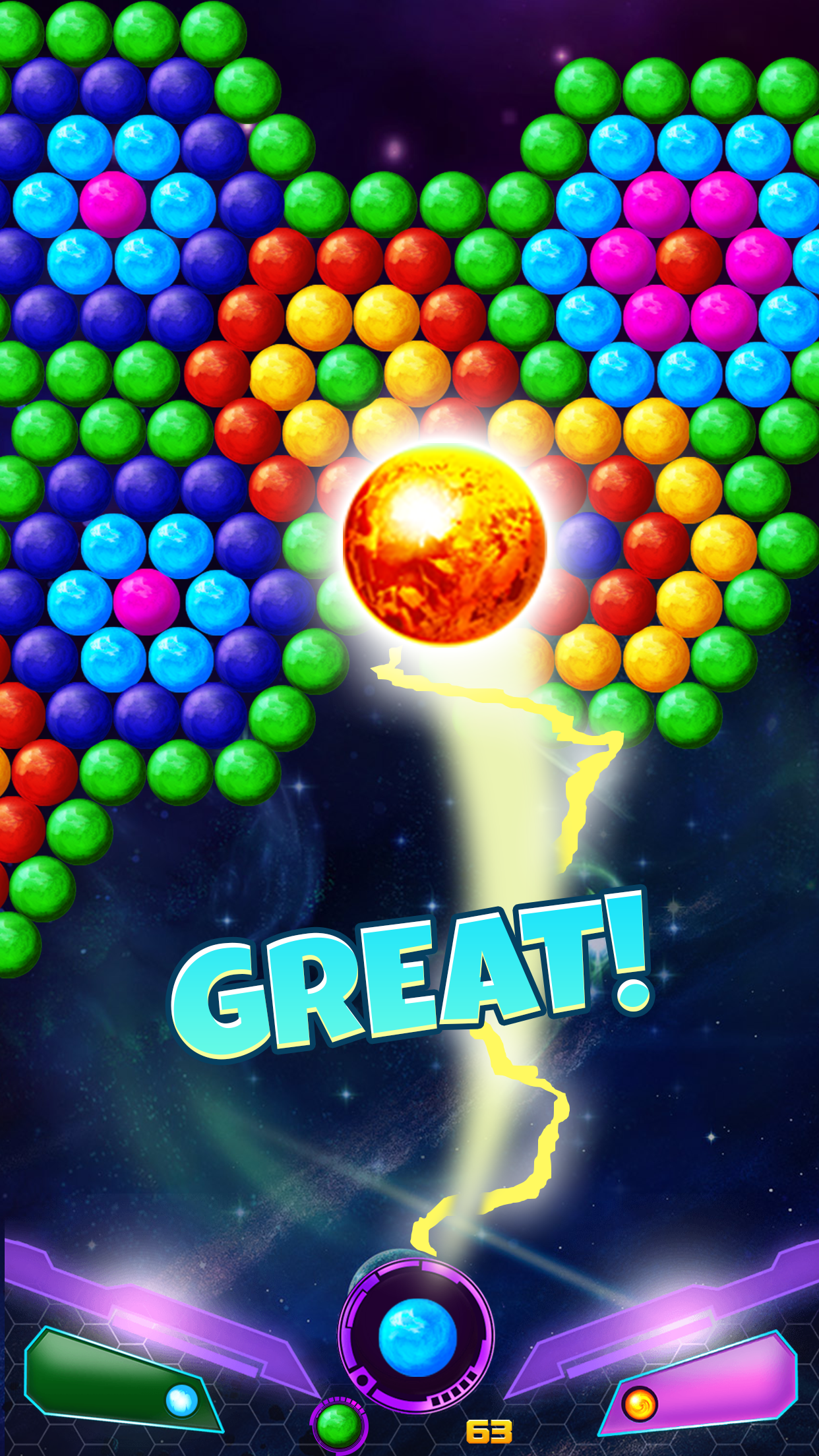 Bubble Pop Stars ゲームのスクリーンショット