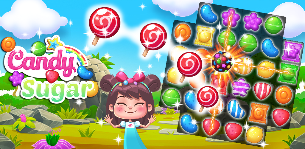 Banner of Sweet Candy Sugar: Jeux de Match 3 gratuits 2019 1.1.2