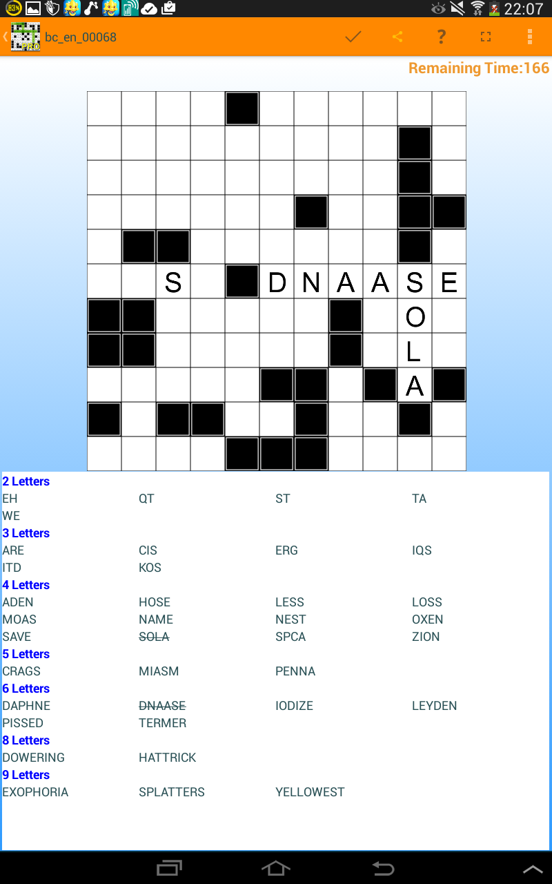 Cuplikan Layar Game Fill ins puzzles word puzzles