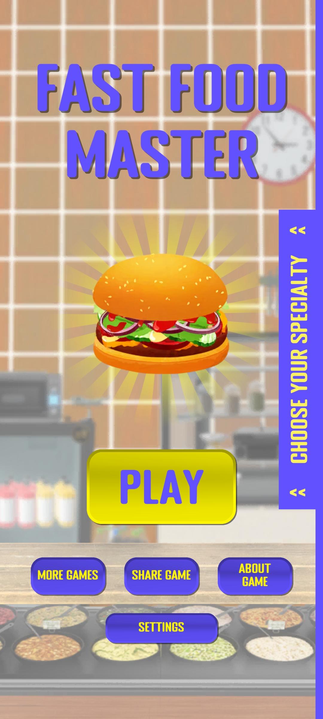 Fast Food Master Kitchen Game Screenshot