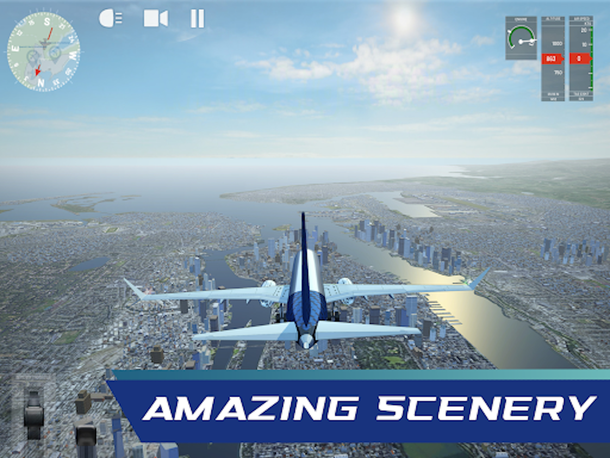 Flight Simulator : Plane Game Game Screenshot