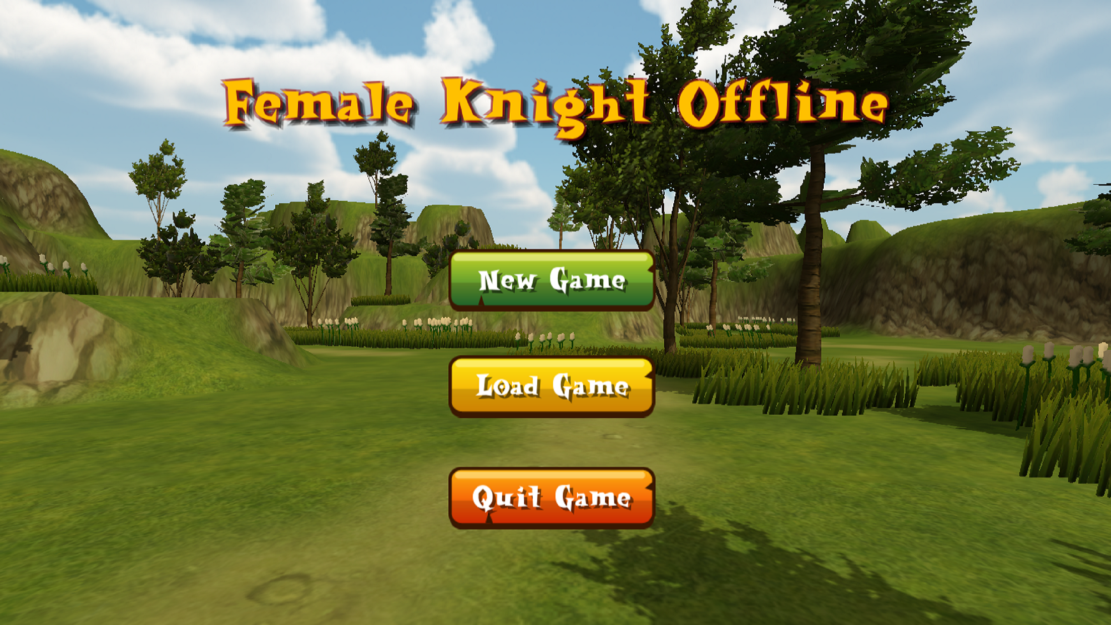 Female Knight 3D Game Screenshot