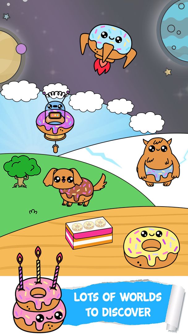 Donut Evolution Clicker 게임 스크린 샷