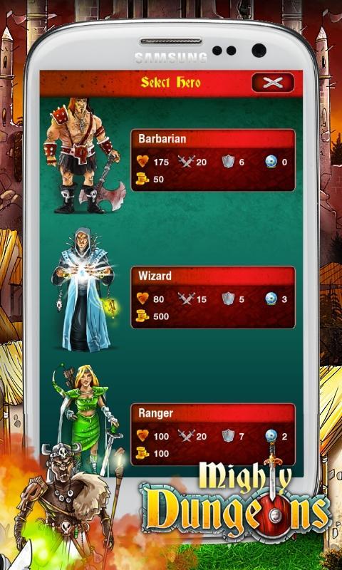 Mighty Dungeons ゲームのスクリーンショット