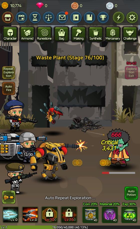 Screenshot 1 of Allevamento di mercenari (clicker, gioco automatico) 1.3.32