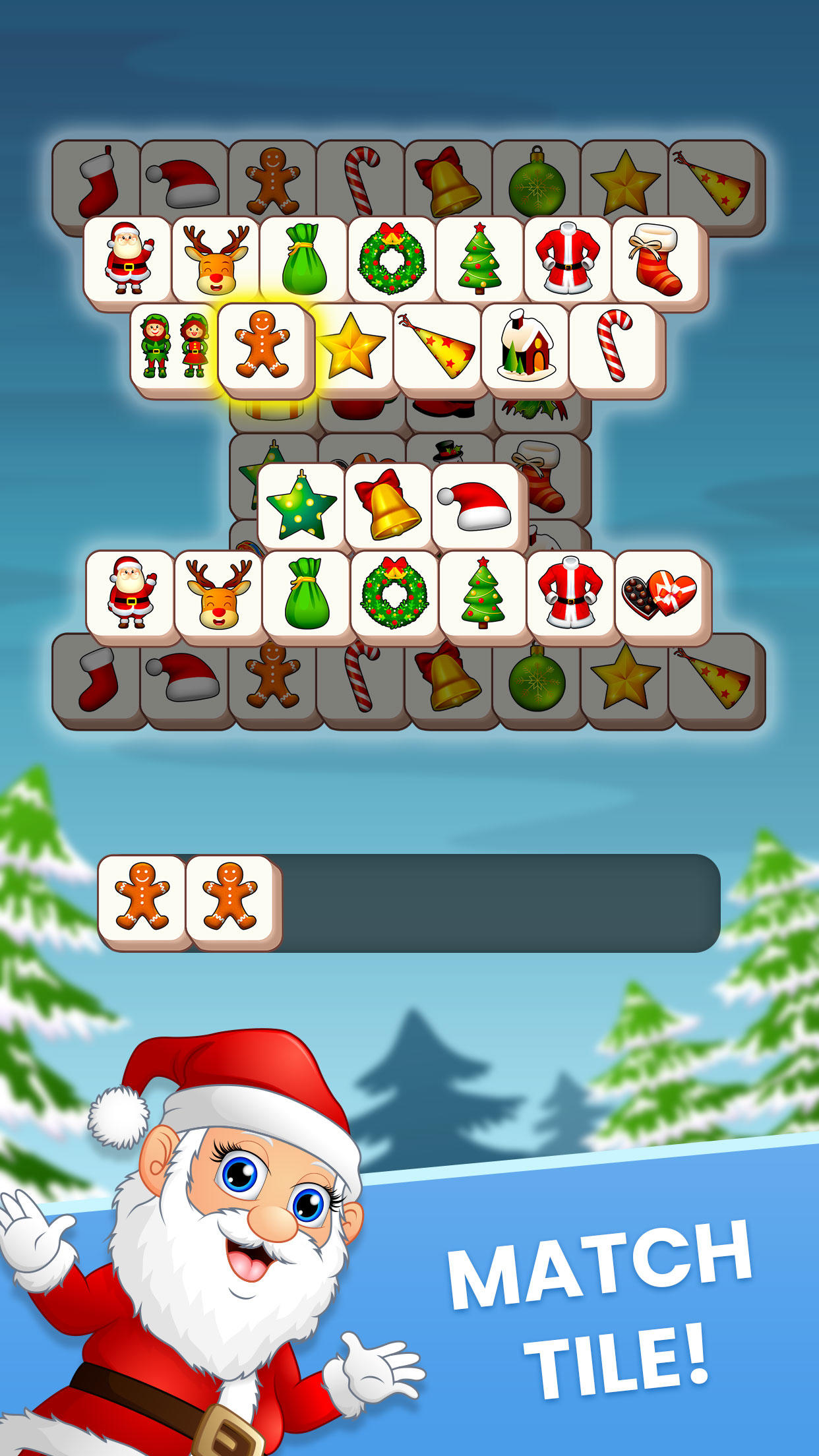 Christmas Tile Match 3 Games Game Screenshot