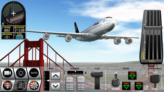 Flight Simulator FlyWings Online 2016 HD ภาพหน้าจอเกม