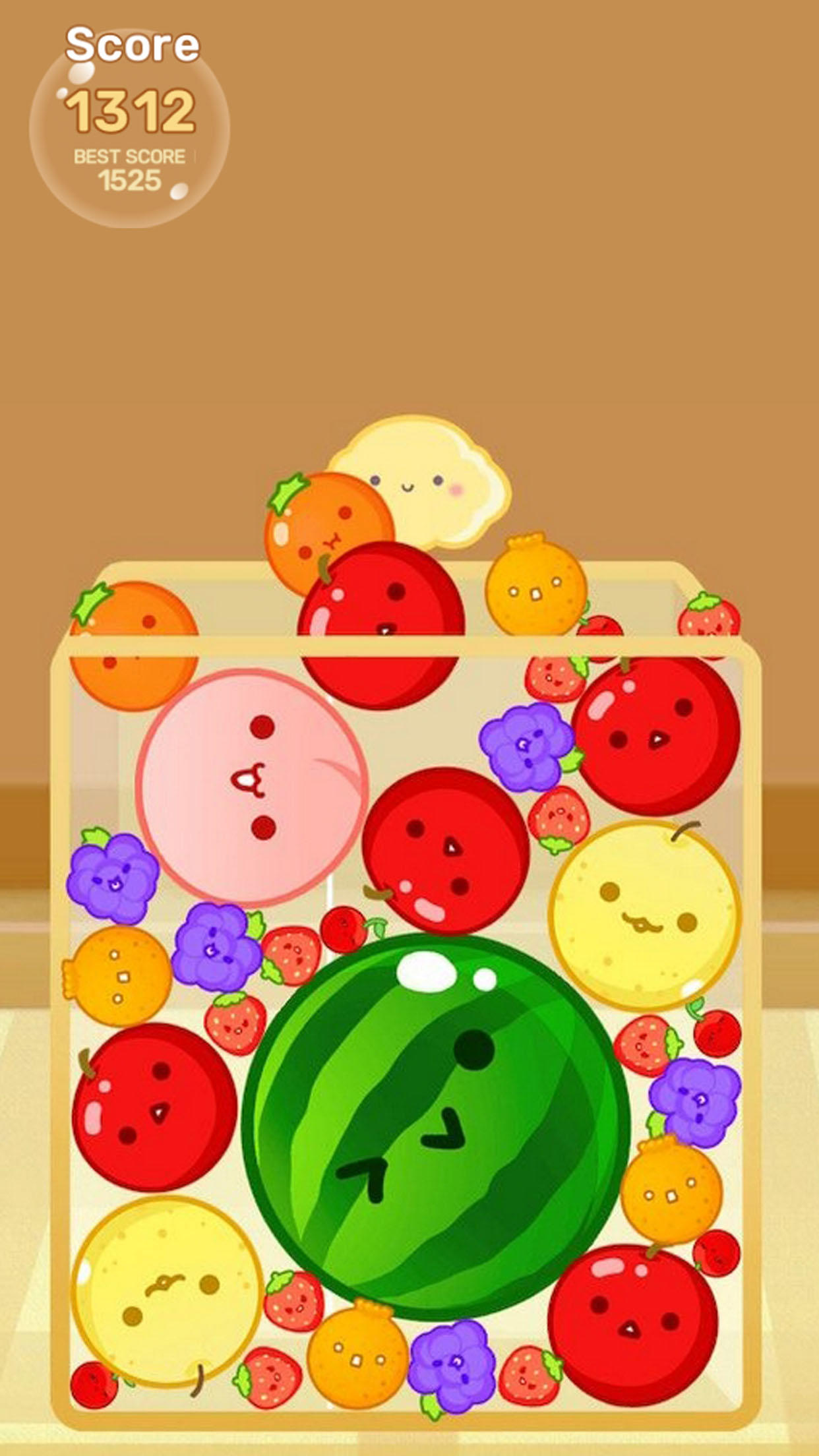 Watermelon Puzzle Merge Fruits ゲームのスクリーンショット