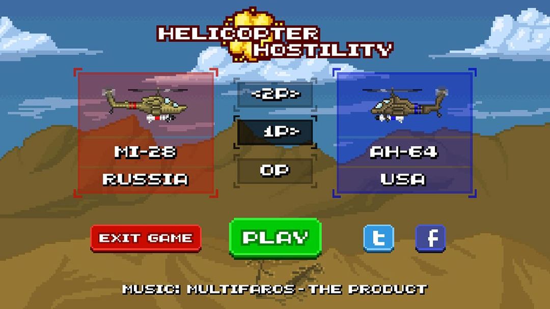 Helicopter Hostility ภาพหน้าจอเกม