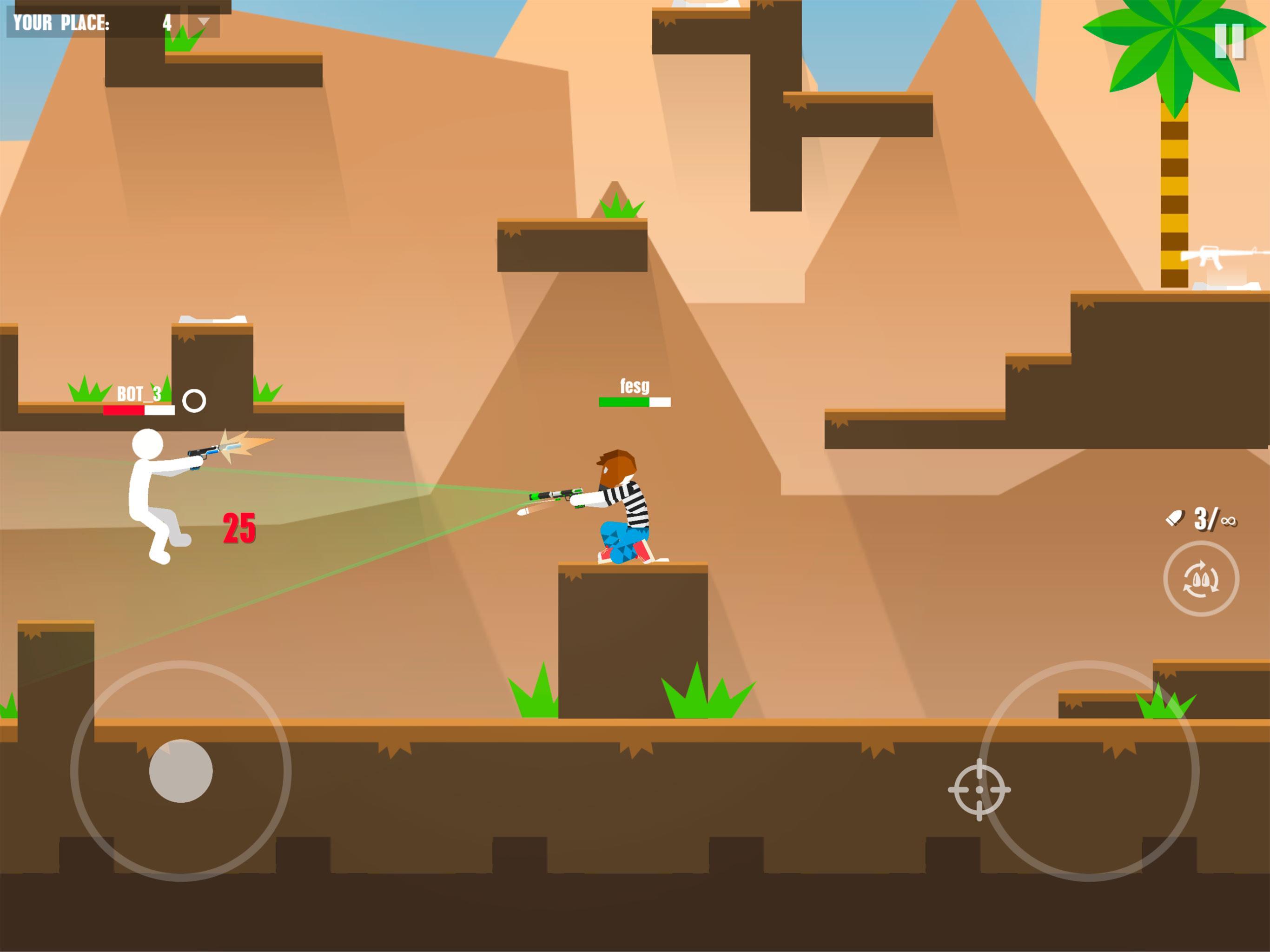 Stickman Battles: Online Shoot ภาพหน้าจอเกม