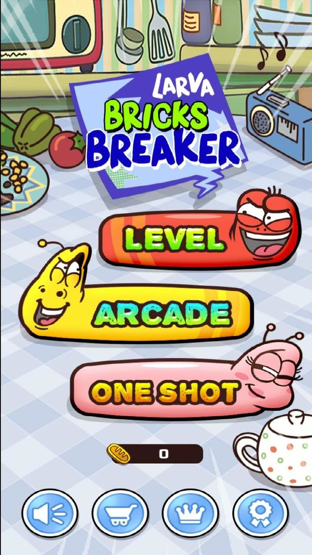 Screenshot of Larva Bricks Breaker