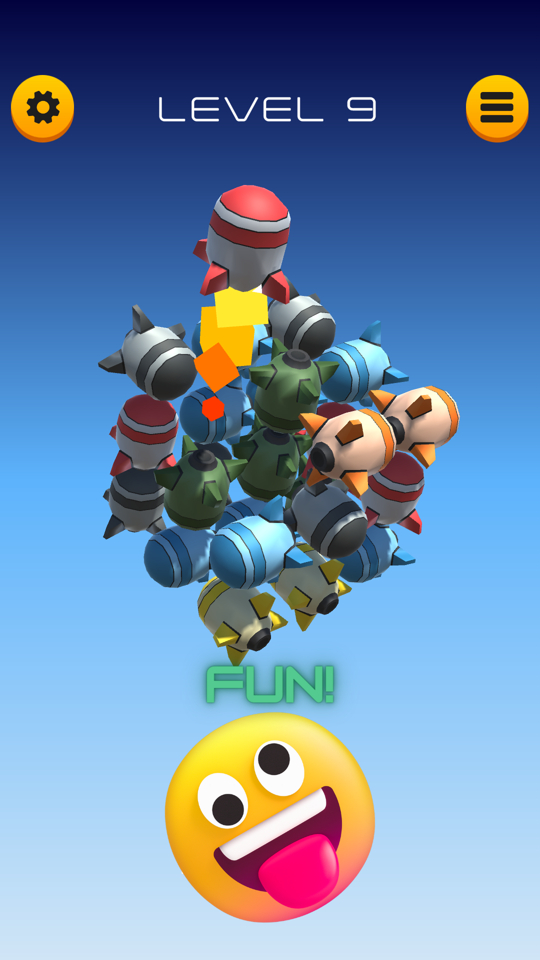 Tap Rocket 3D Game Screenshot