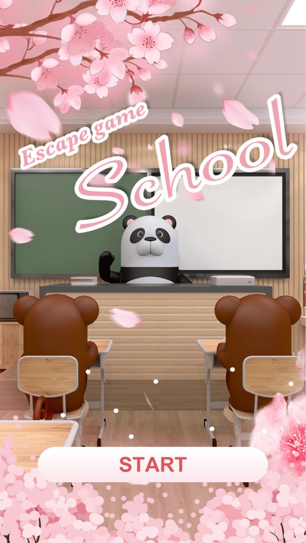 Screenshot of Escape room：School with sakura blooming