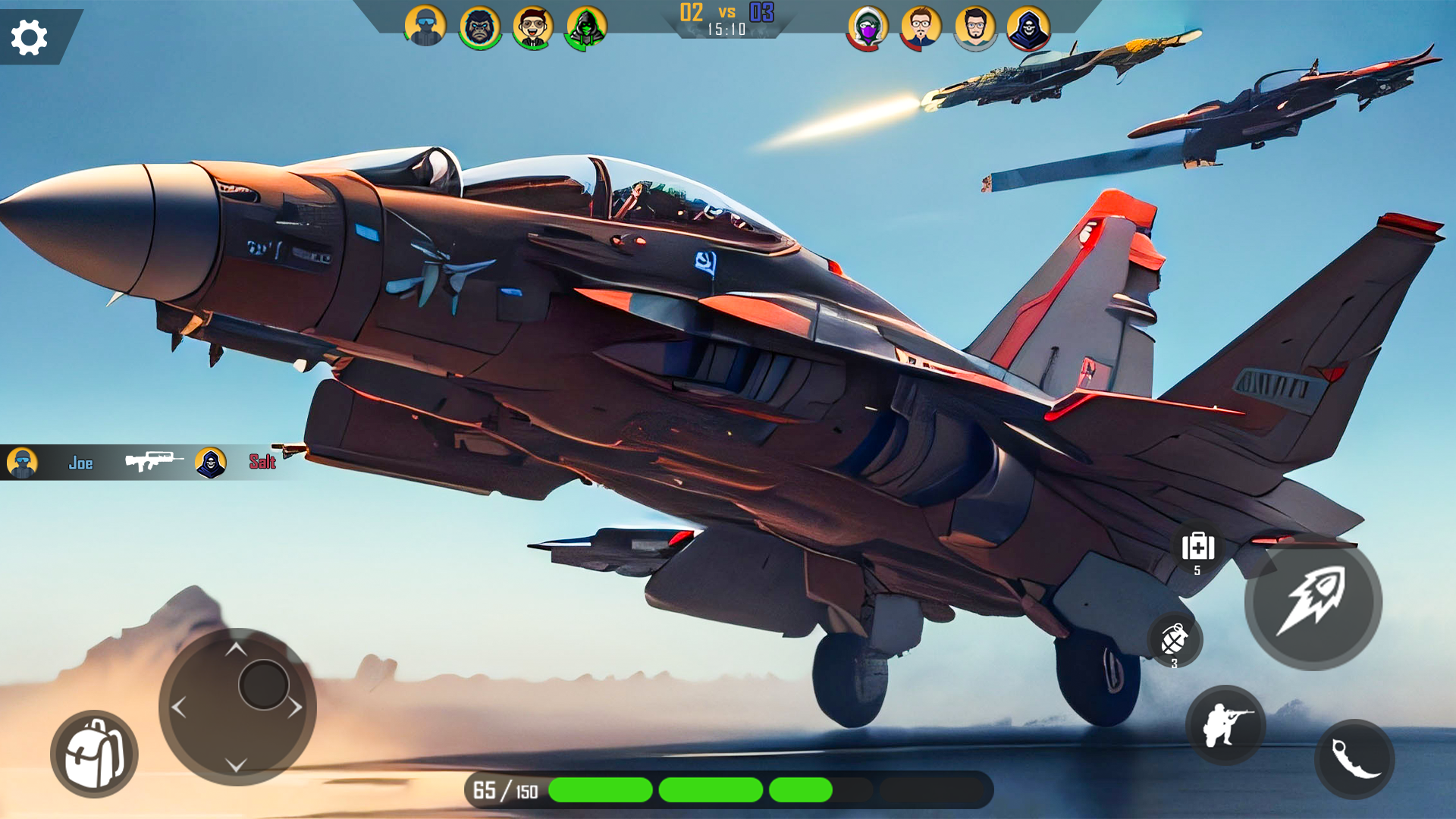 Modern Jet Fighter Games ภาพหน้าจอเกม