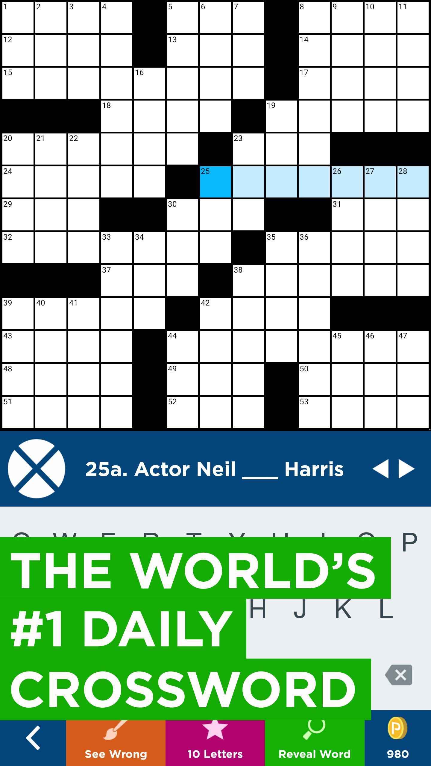 Daily Celebrity Crossword 게임 스크린샷