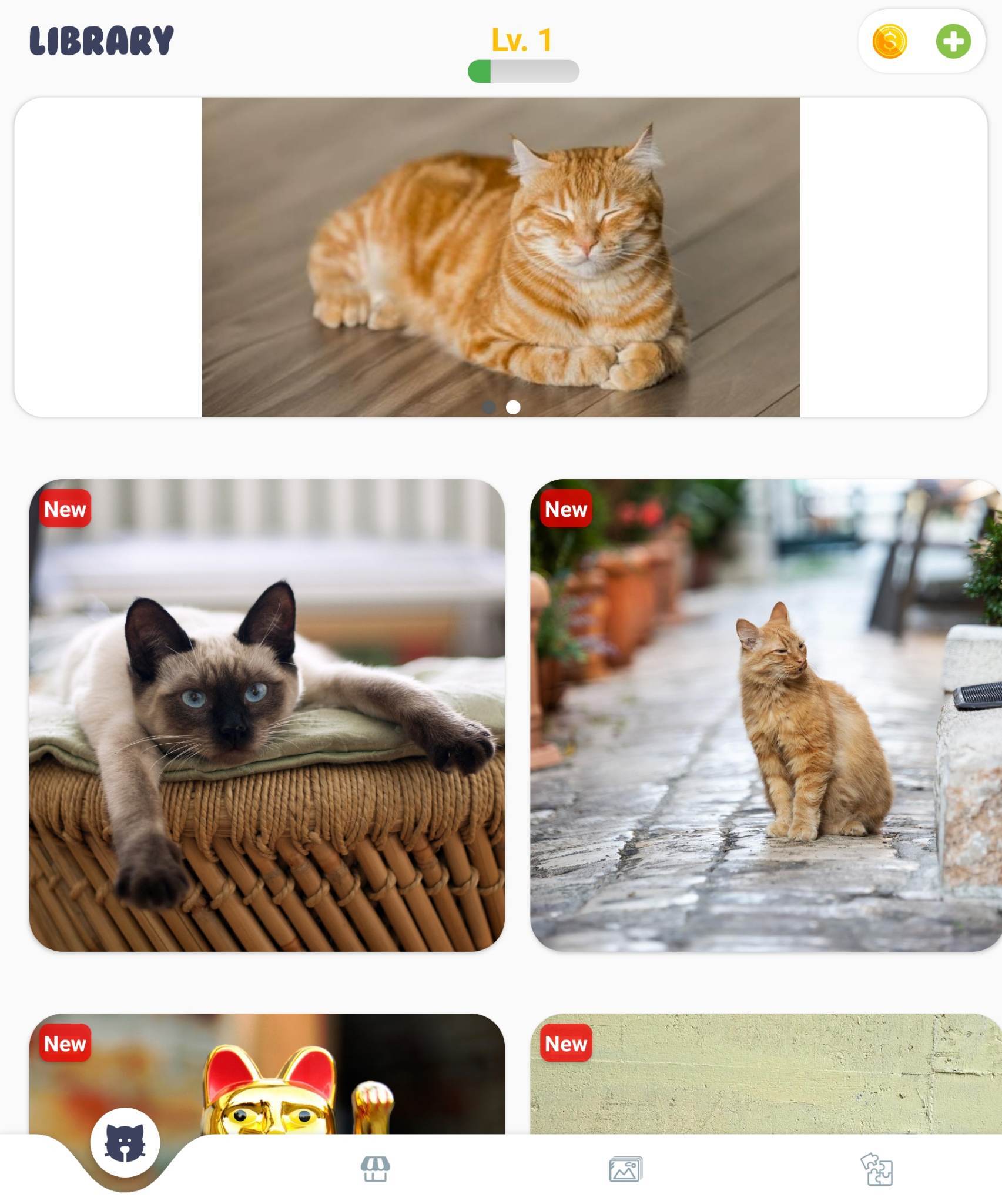 Jigsaw Galaxy: Cats Edition ゲームのスクリーンショット