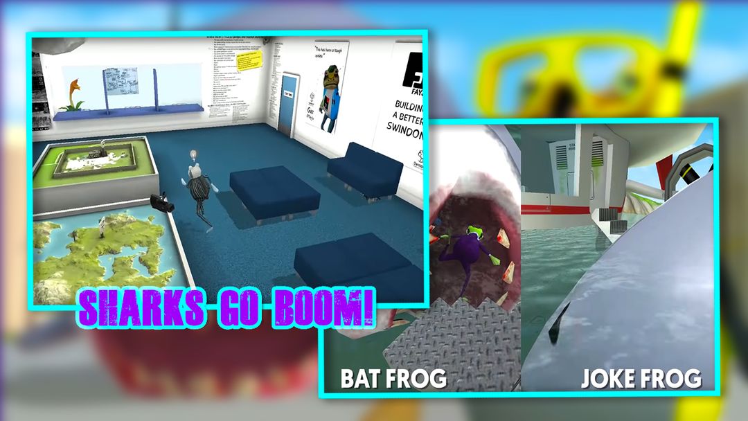 Amazing Frog 3D - SHARKS GO BOOM! screenshot game