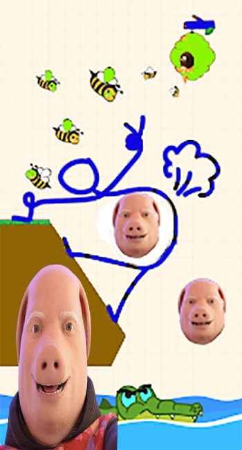 John Pork pig Dead - draw save ภาพหน้าจอเกม