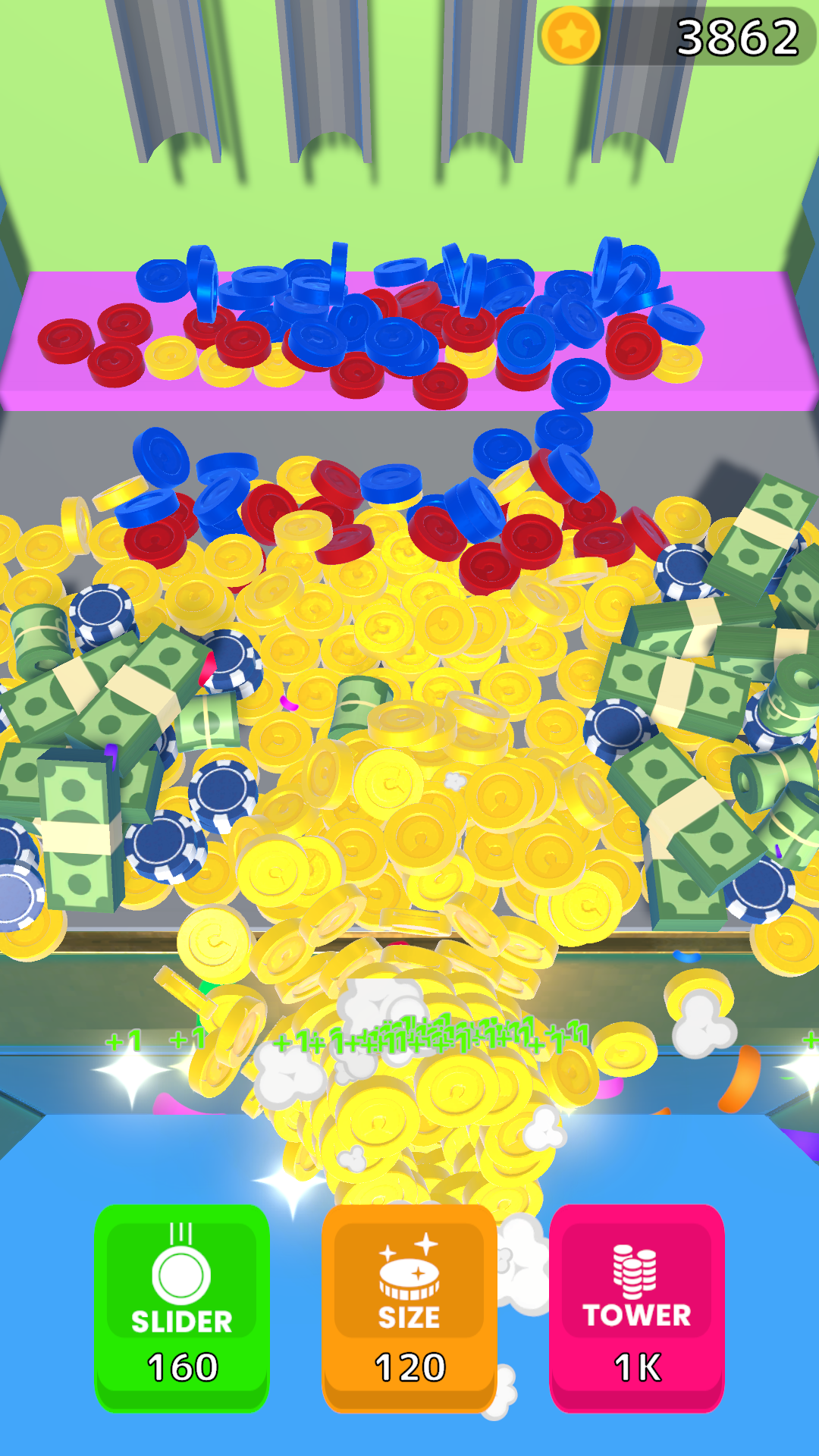 Falling Coin Tower Game Screenshot