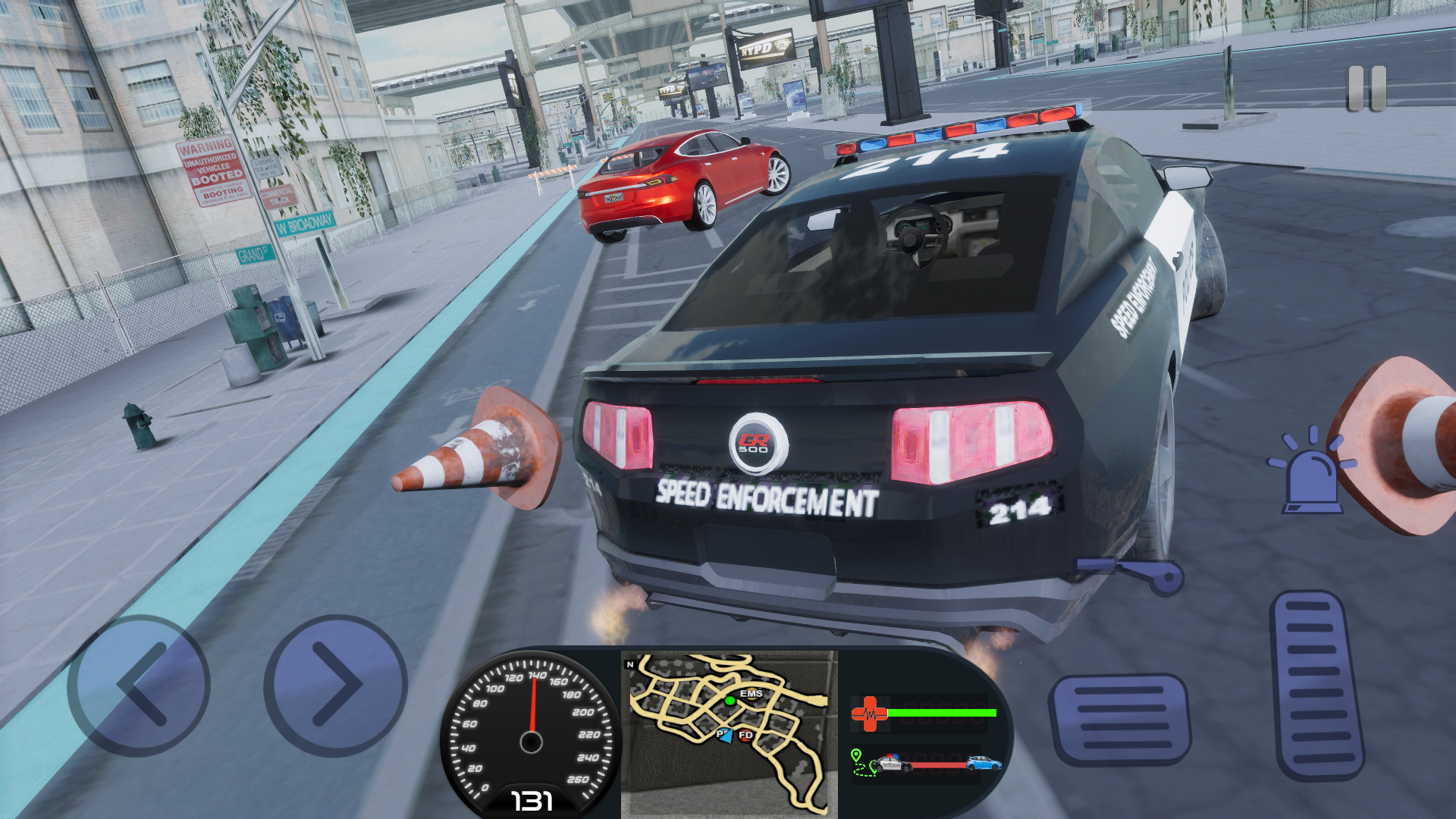 Captura de Tela do Jogo Jogo Mustang Police Driving