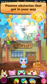 Kitty Pawp Bubble Shooter Game Screenshot