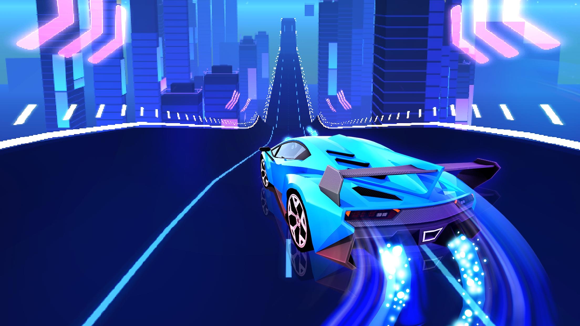 Screenshot of Neon Racing - Beat Racing