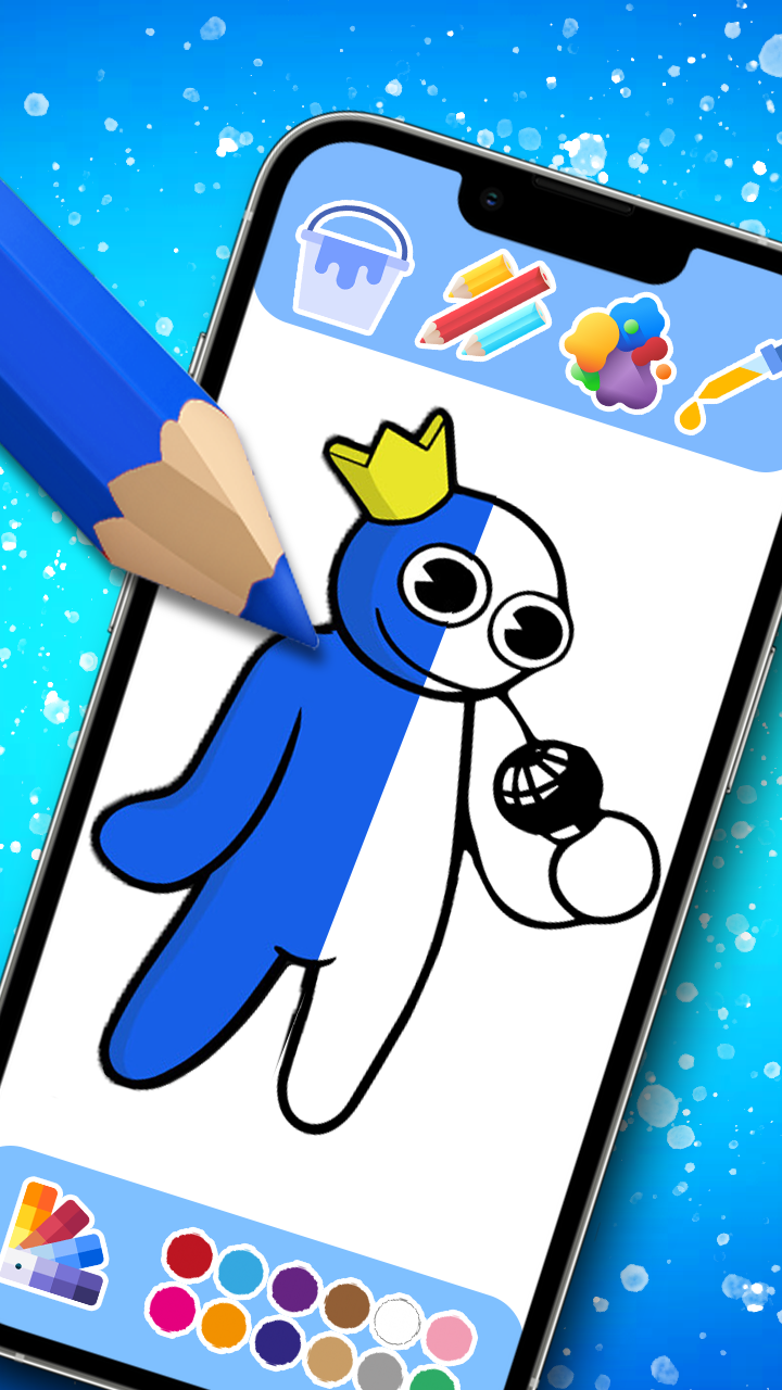 Screenshot of Rainbow Friends Coloring Book