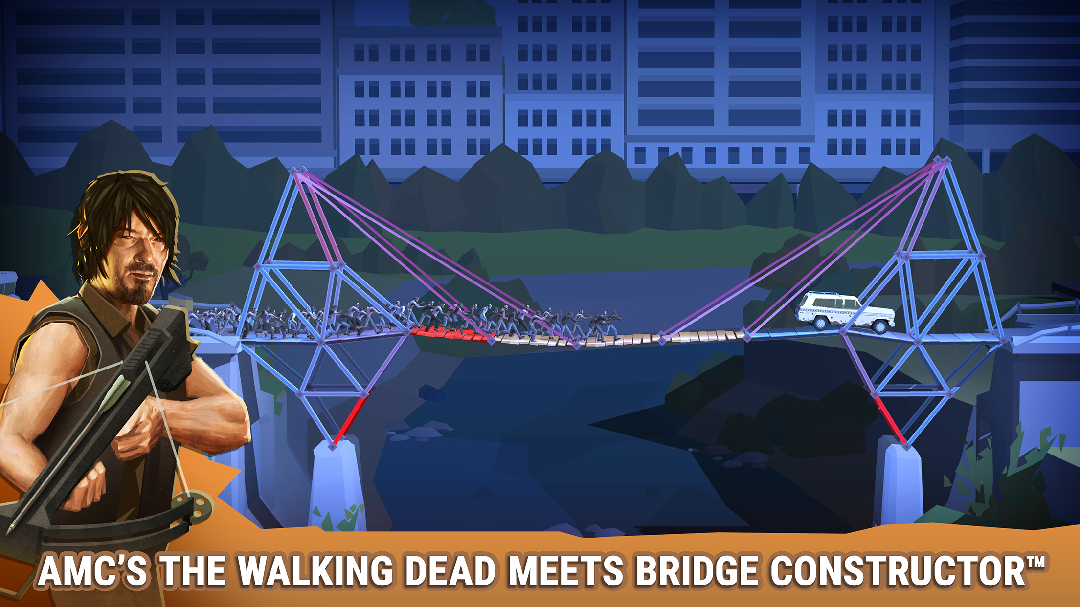 Bridge Constructor: TWD Game Screenshot