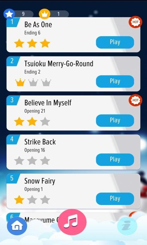 Fairy Tail 드림 피아노 게임 스크린 샷