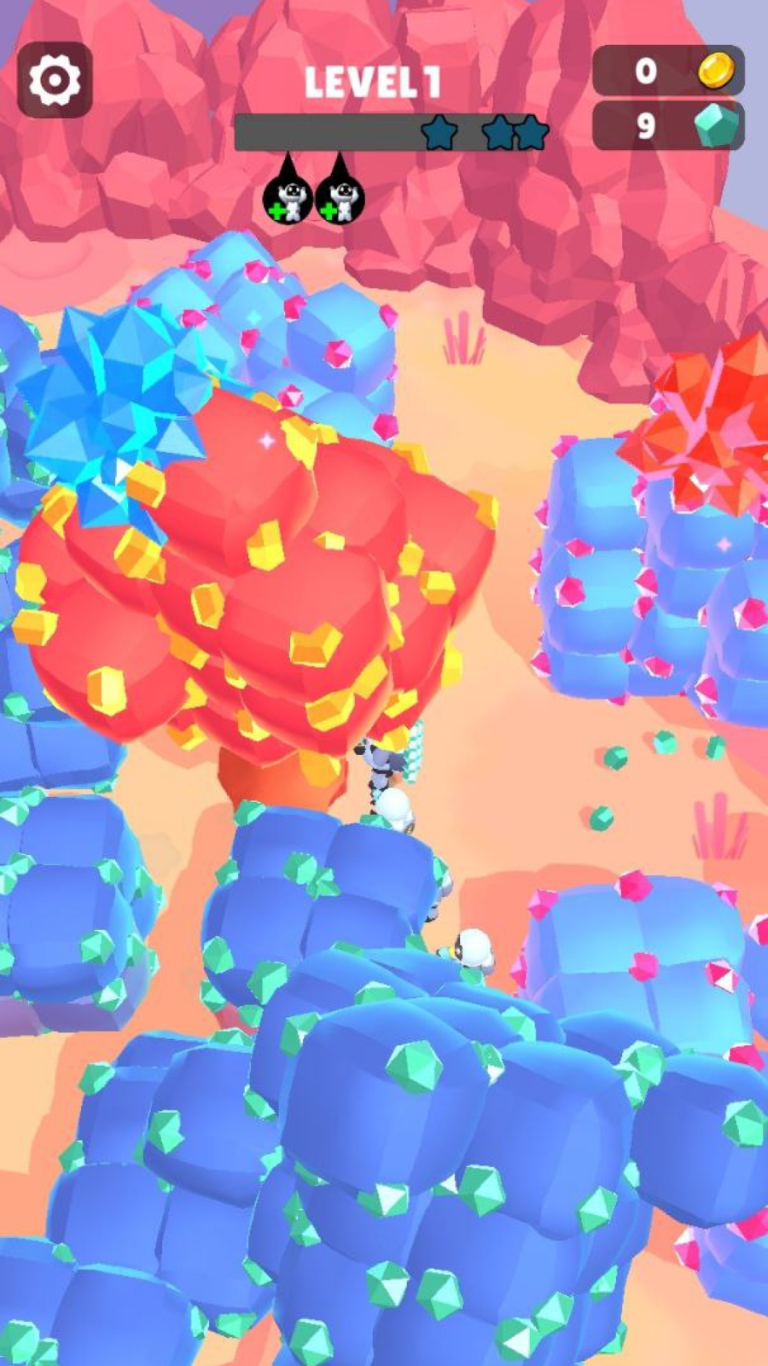Rocket crystals Game Screenshot
