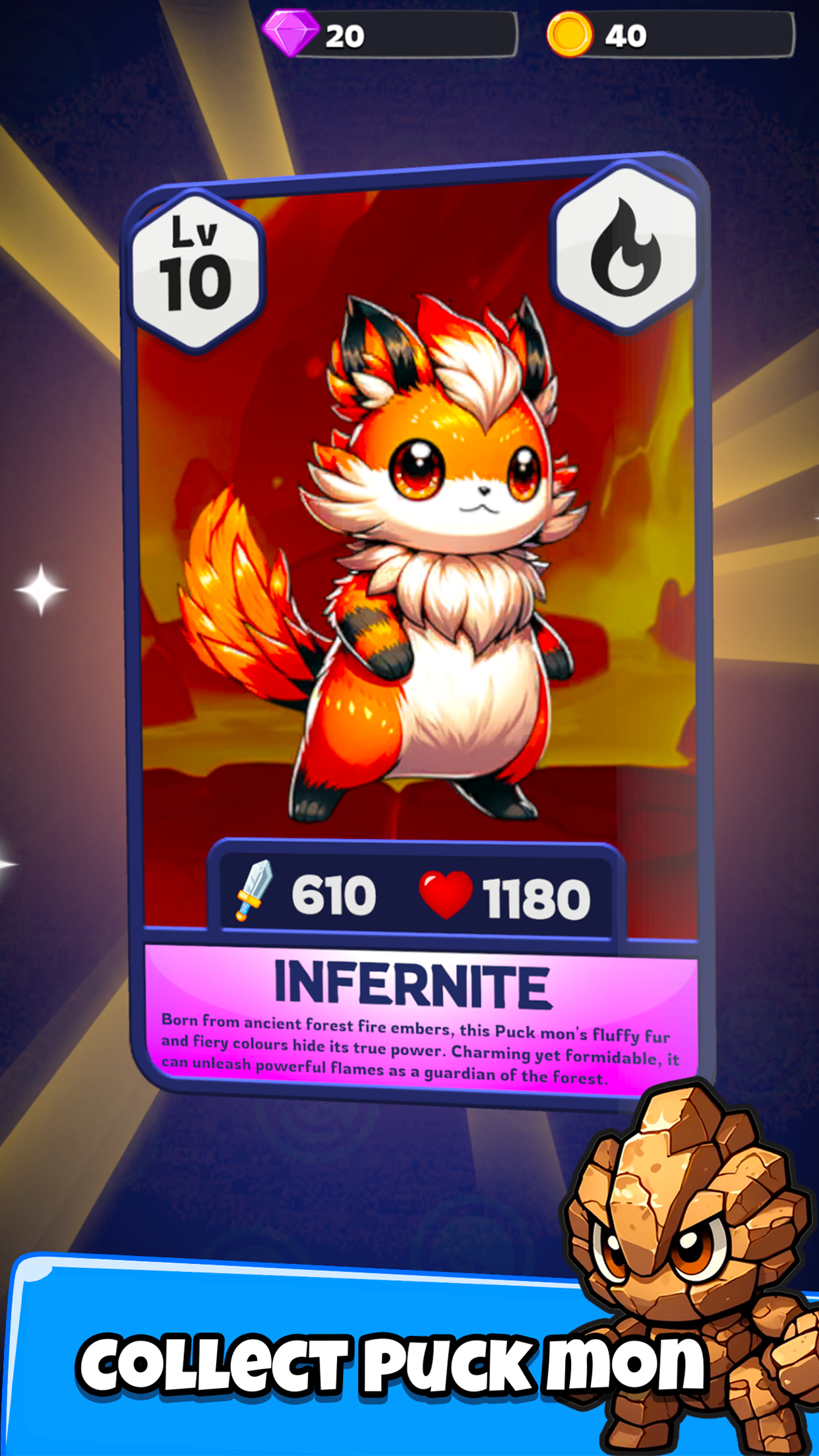 1 v 1 Puck Mon Monster Battles Game Screenshot