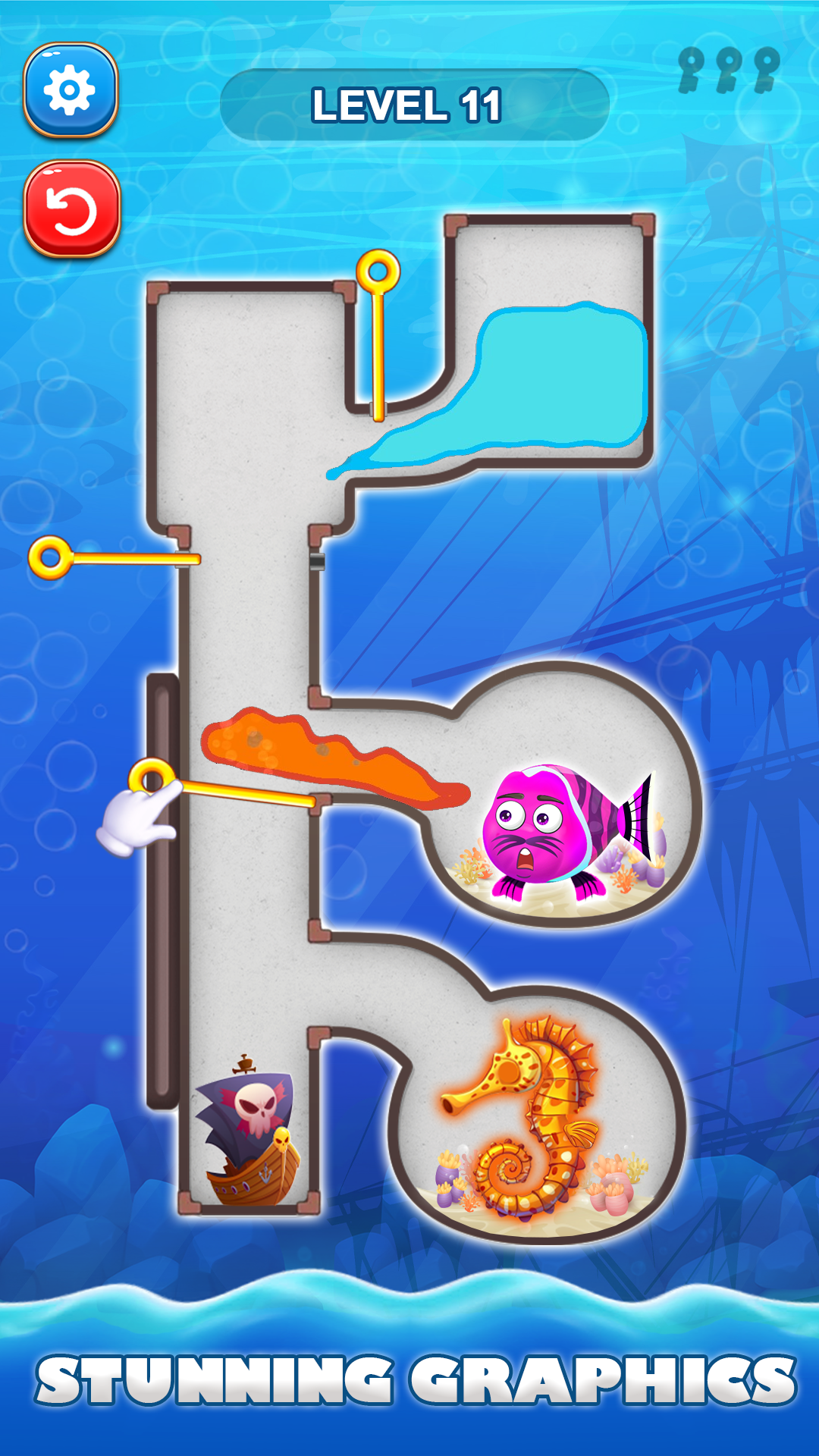 Save The Fish 2 - Pin Puzzle 遊戲截圖