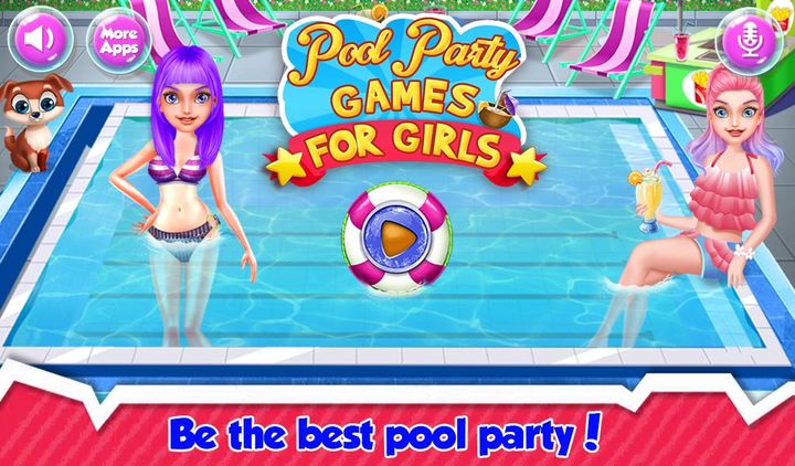 Screenshot 1 of Jogos de festa na piscina para meninas - festa de verão 2019 1.4