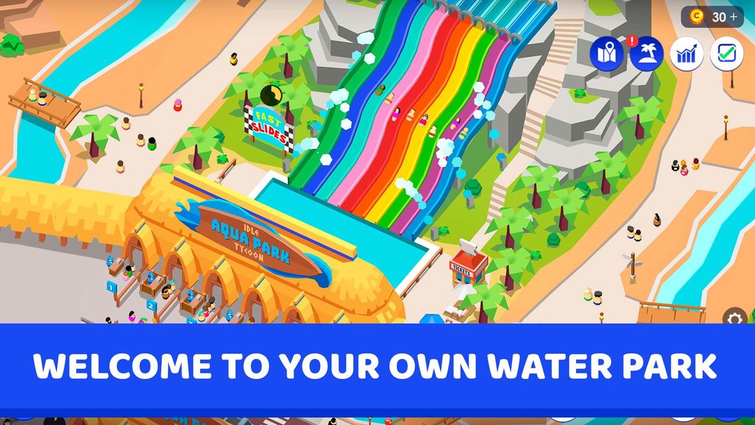 Idle Theme Park Tycoon ภาพหน้าจอเกม