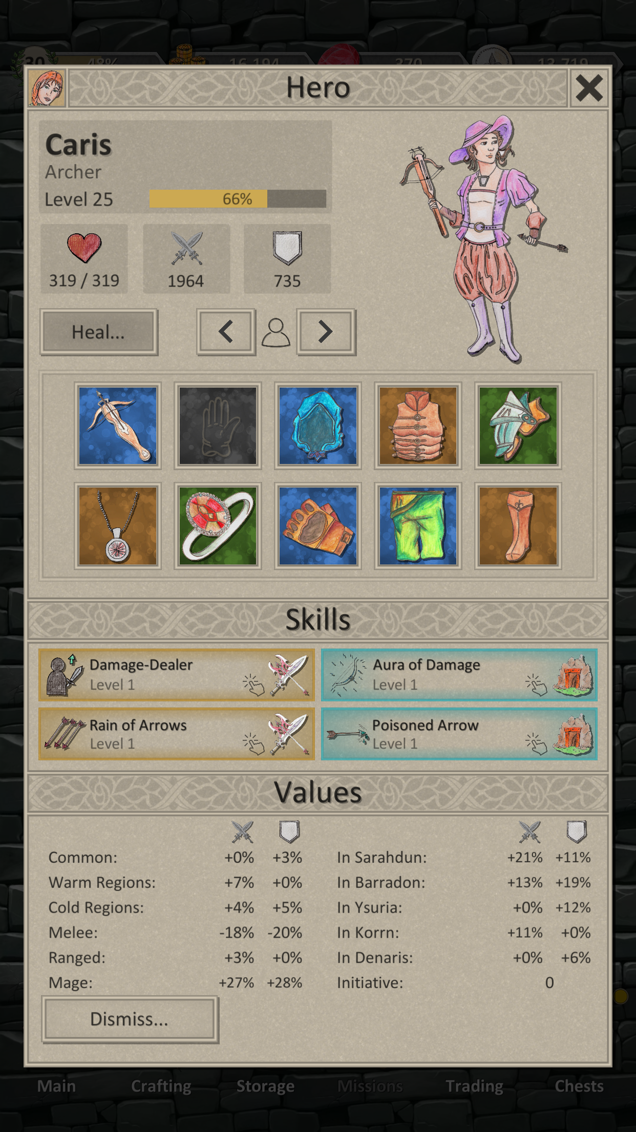 Heroes and Merchants RPG Game Screenshot