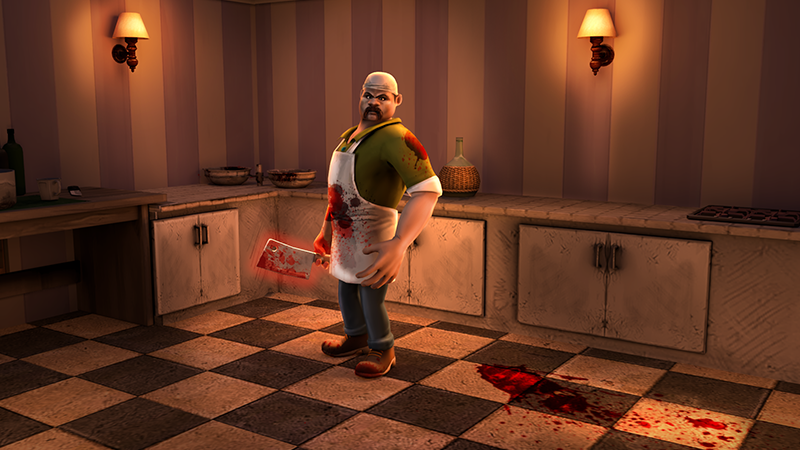 Scary Butcher 3D Game Screenshot