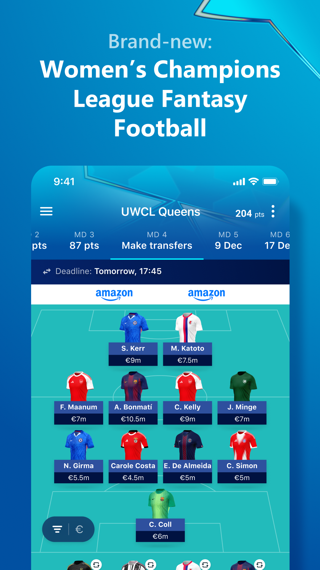 UEFA Champions League Fantasy 遊戲截圖