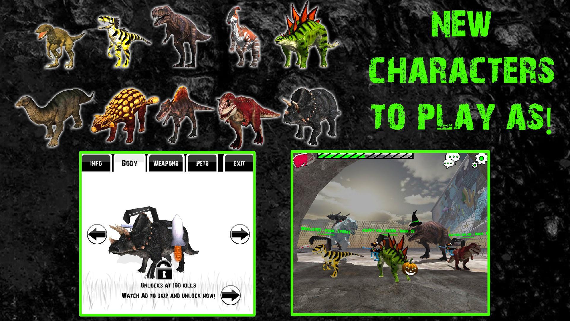 Cuplikan Layar Game Raptors Online - Gun Dinosaurs