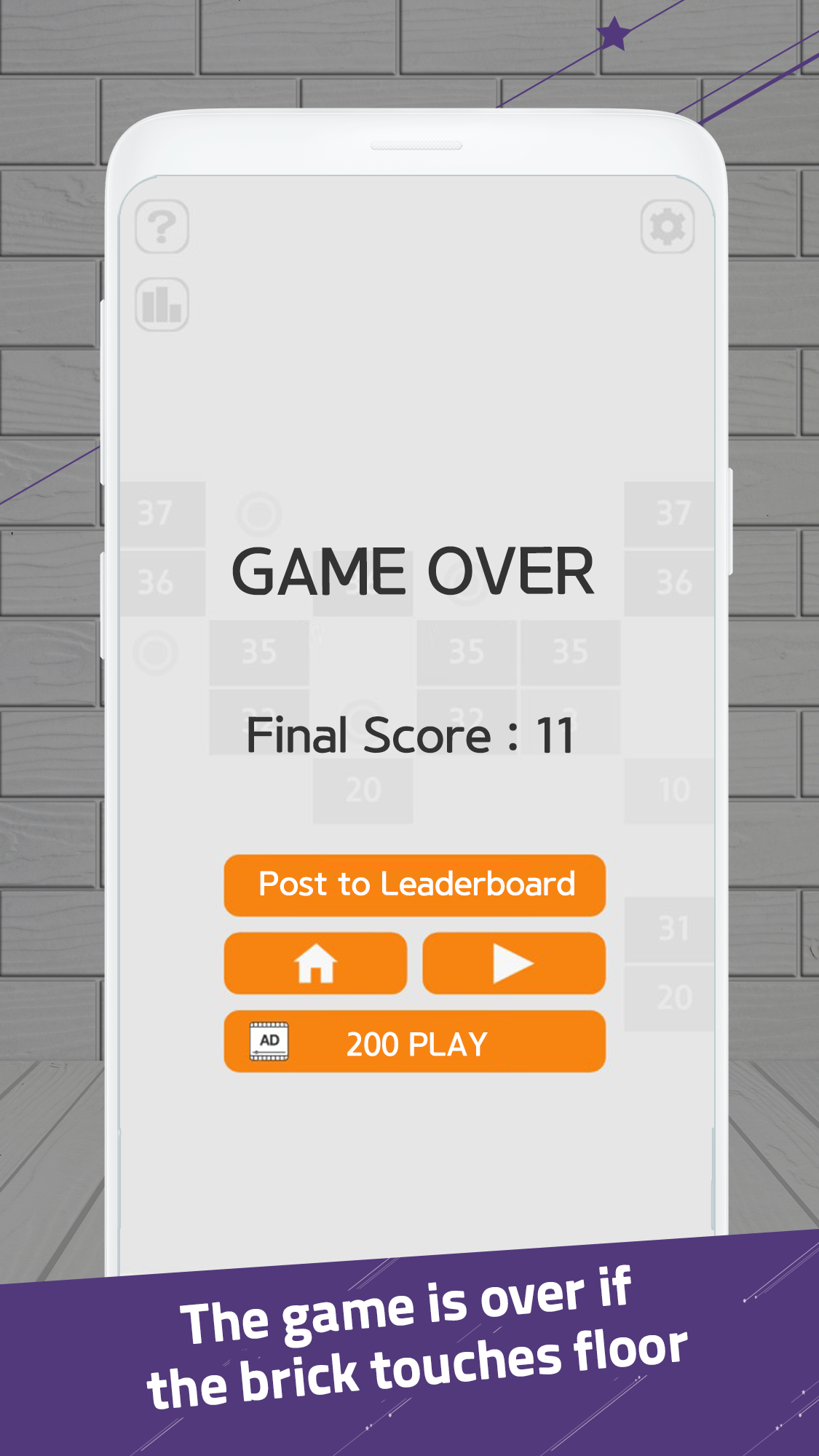 Скриншот игры Swipe Brick Breaker