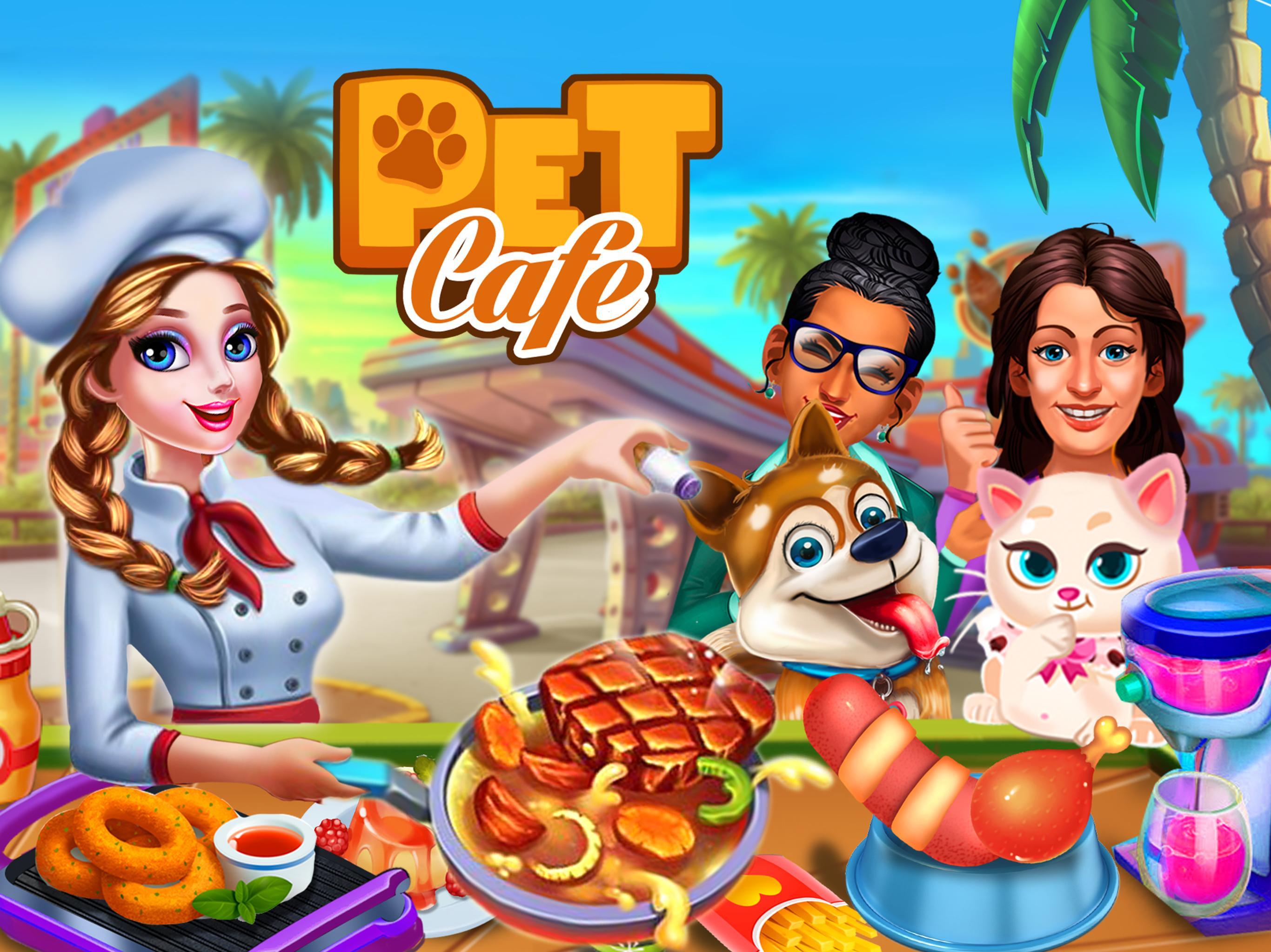 Screenshot 1 of 宠物咖啡馆-动物餐厅疯狂烹饪游戏 4.1