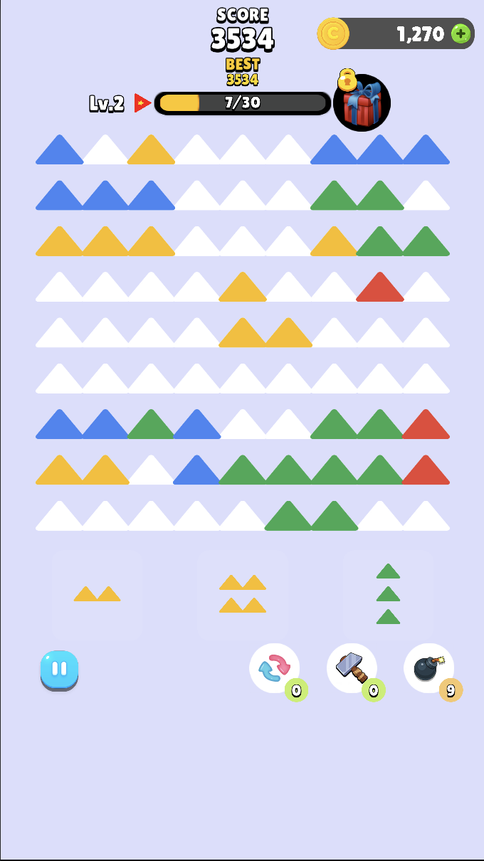 Blockplorer Triangle Game Screenshot