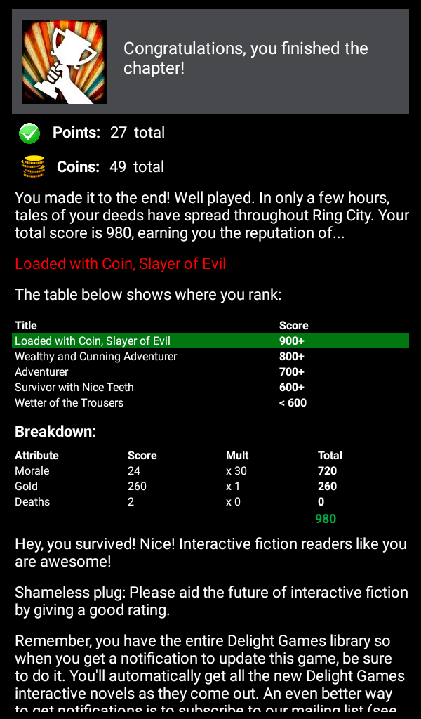 Dungeons and Decisions RPG Game Screenshot