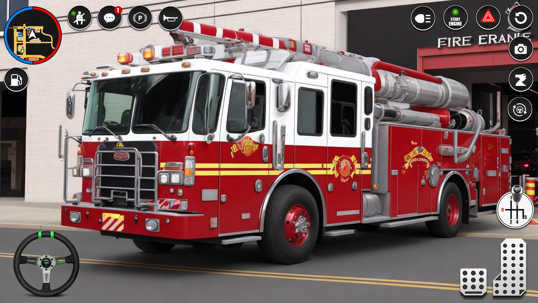 Screenshot of Fire Truck Rescue Sim Games 3d