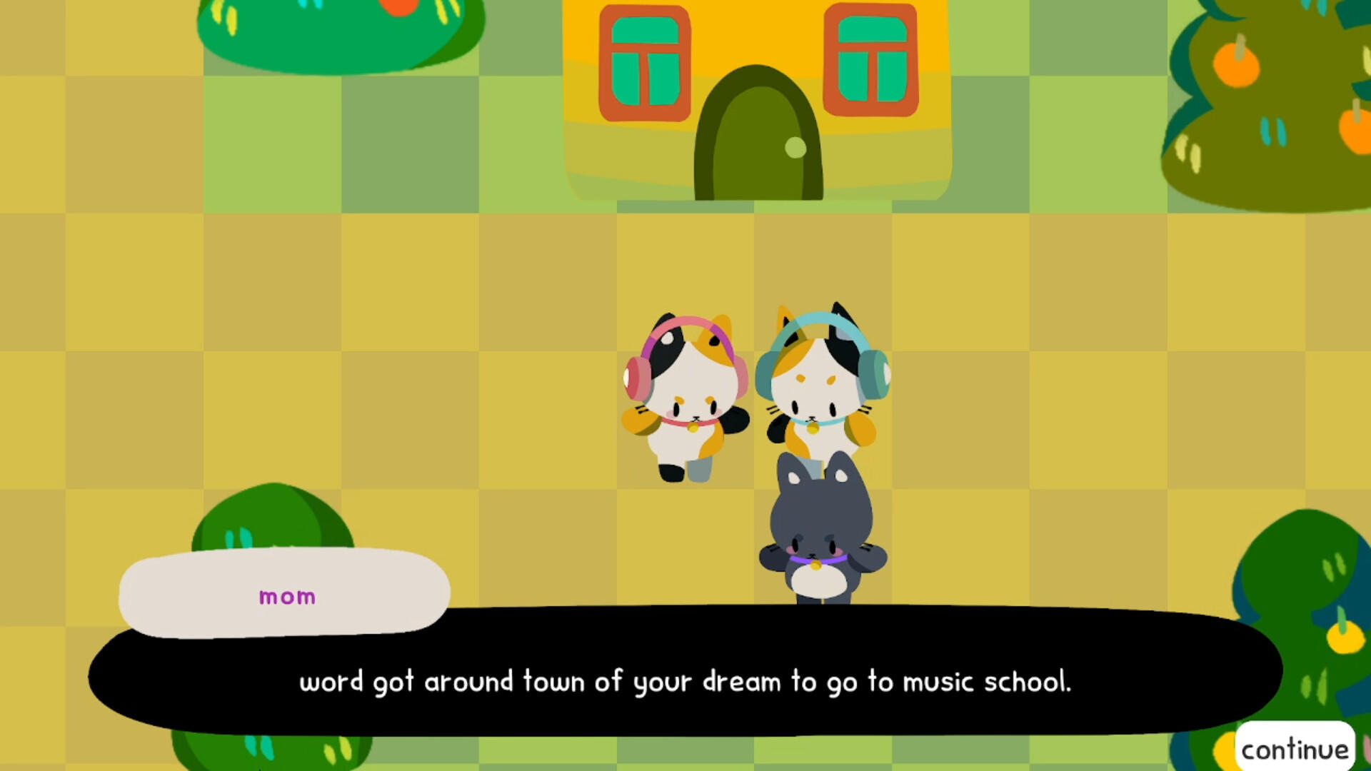 Screenshot of Mango Goes to Mewsic School
