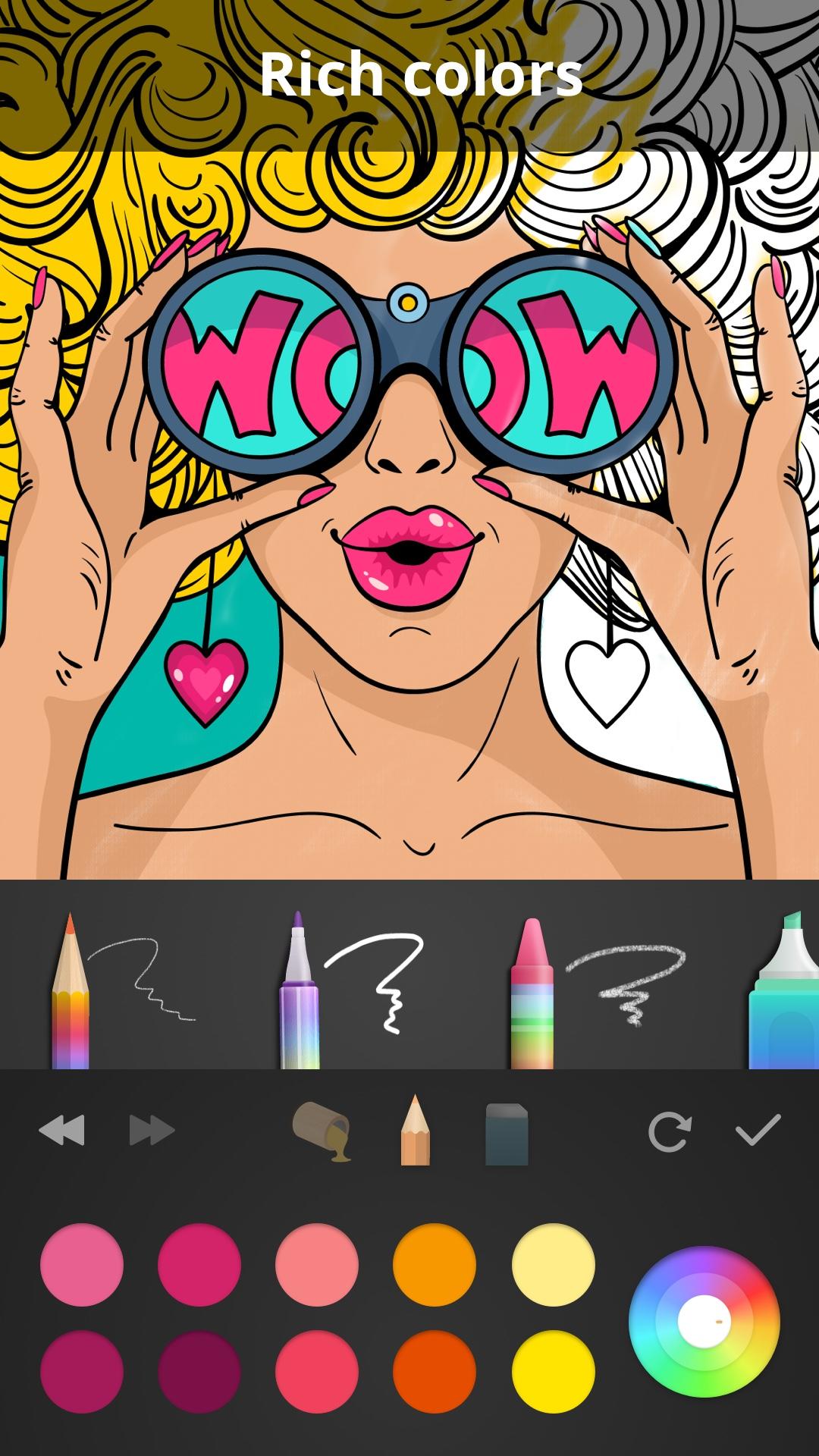 Girls Coloring Book Game Screenshot
